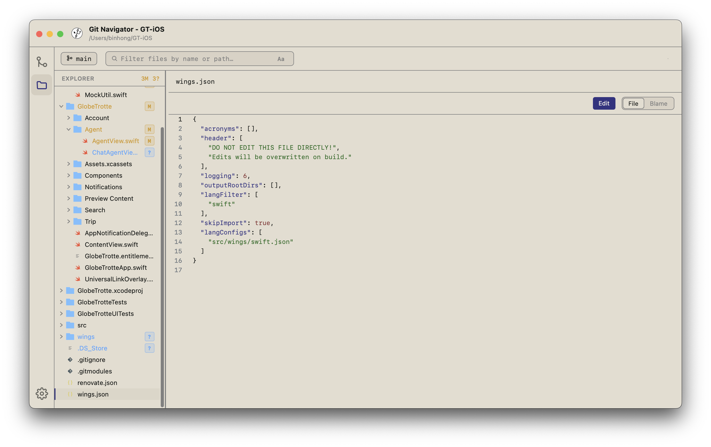Git Navigator desktop file explorer
