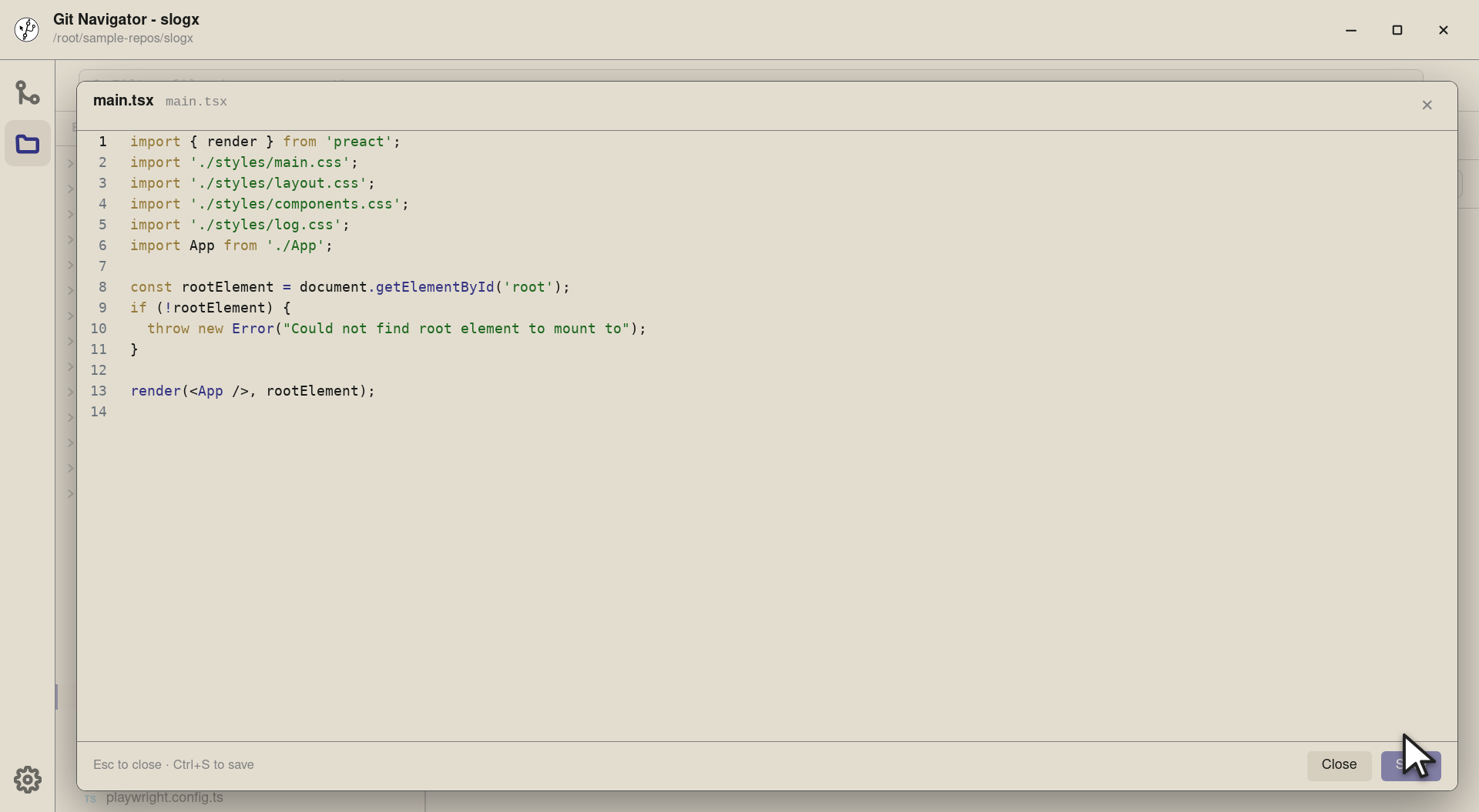 Step 2 — The edit overlay opens with the same CodeMirror engine — same syntax highlighting, theme, and scroll position you had in